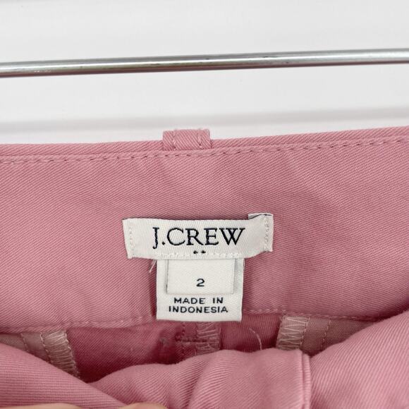J.Crew Capri Chino Pant Pocket Trousers Cotton Size 2 Pink Rose - Picture 3 of 6
